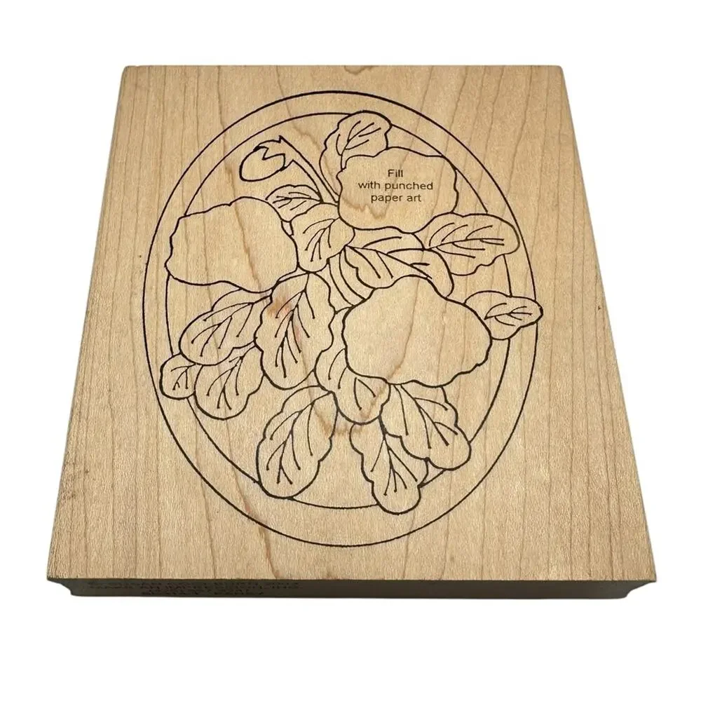 VTG Large Rubber Stamp Pansy Floral 4 X 4.5 in Punch Paper Crafts Scrapbooking